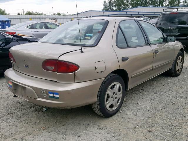 1G1JF524317156907 - 2001 CHEVROLET CAVALIER L TAN photo 4