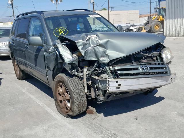 JTEEP21AX40038342 - 2004 TOYOTA HIGHLANDER GREEN photo 1