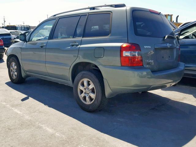 JTEEP21AX40038342 - 2004 TOYOTA HIGHLANDER GREEN photo 3