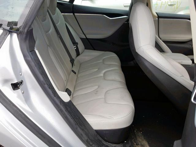 5YJSA1S12EFP66242 - 2014 TESLA MODEL S فضي صورة 6