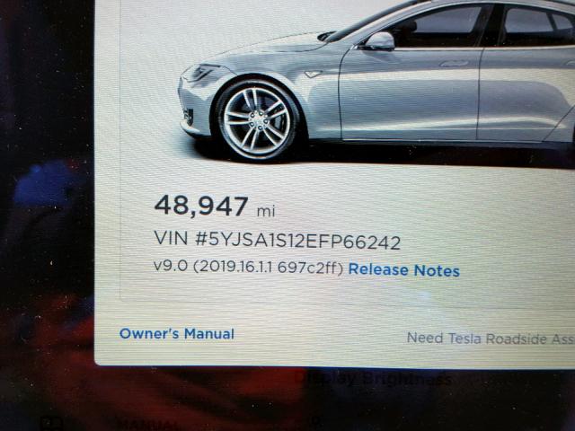 5YJSA1S12EFP66242 - 2014 TESLA MODEL S فضي صورة 8