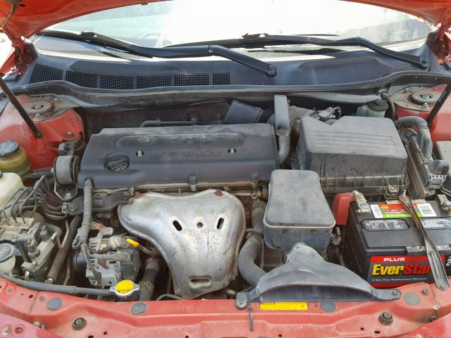 4T1BE46K47U102586 - 2007 TOYOTA CAMRY NEW RED photo 7