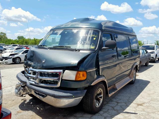 2B6HB11Y0XK584355 - 1999 DODGE RAM VAN B1 GREEN photo 2