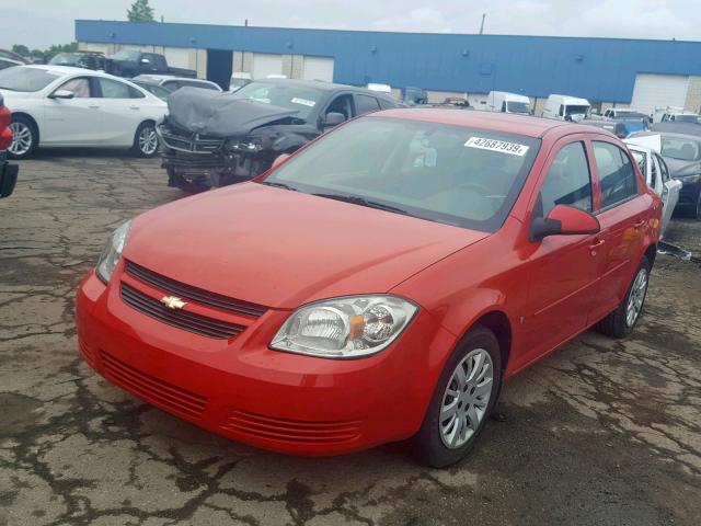 1G1AT58H897247900 - 2009 CHEVROLET COBALT LT RED photo 2