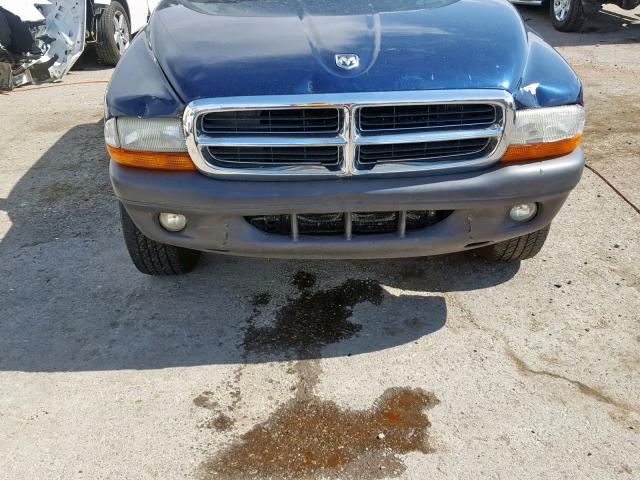 1D7HG38K94S640388 - 2004 DODGE DAKOTA QUA BLUE photo 9