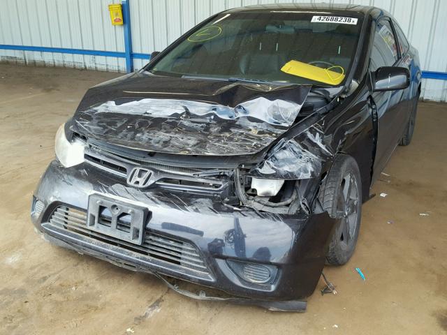 2HGFG12948H518628 - 2008 HONDA CIVIC EXL BLACK photo 2