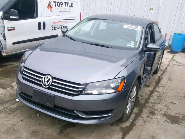 1VWAP7A30CC083494 - 2012 VOLKSWAGEN PASSAT S GRAY photo 2