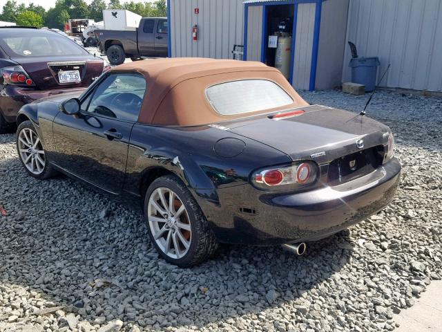 JM1NC25F260107341 - 2006 MAZDA MX-5 MIATA BLACK photo 3