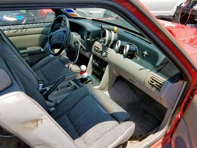 1FACP40E2MF118524 - 1991 FORD MUSTANG LX RED photo 5