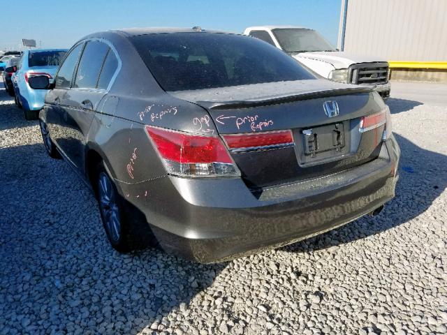 1HGCP2F80BA103015 - 2011 HONDA ACCORD EXL GRAY photo 3