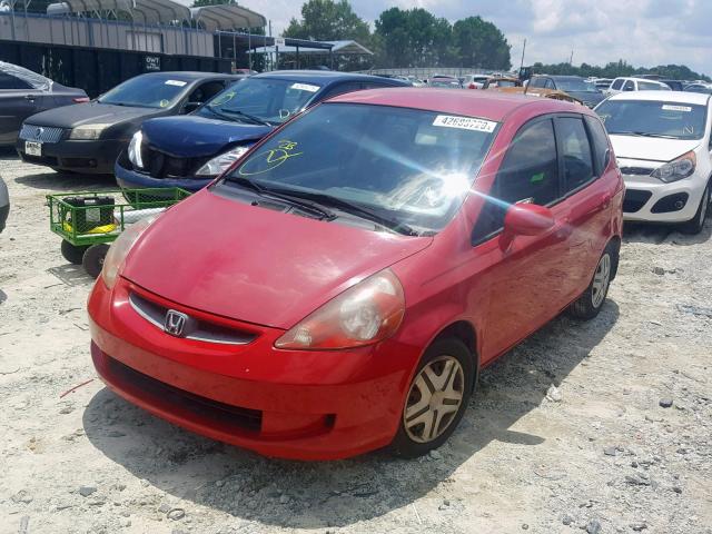 JHMGD38448S034646 - 2008 HONDA FIT RED photo 2