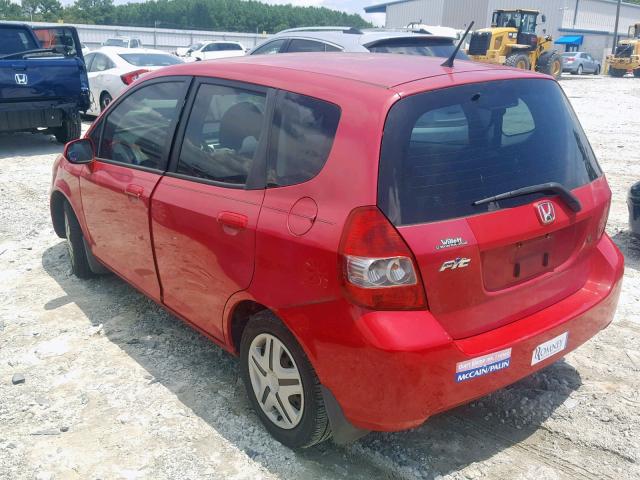 JHMGD38448S034646 - 2008 HONDA FIT RED photo 3