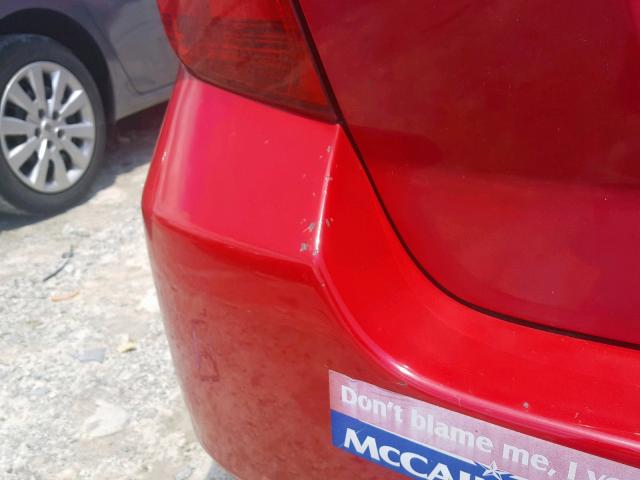 JHMGD38448S034646 - 2008 HONDA FIT RED photo 9