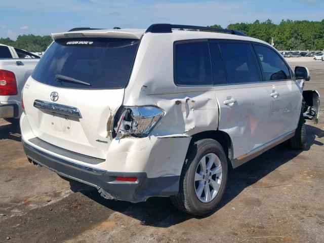 5TDBK3EH5CS103161 - 2012 TOYOTA HIGHLANDER WHITE photo 4