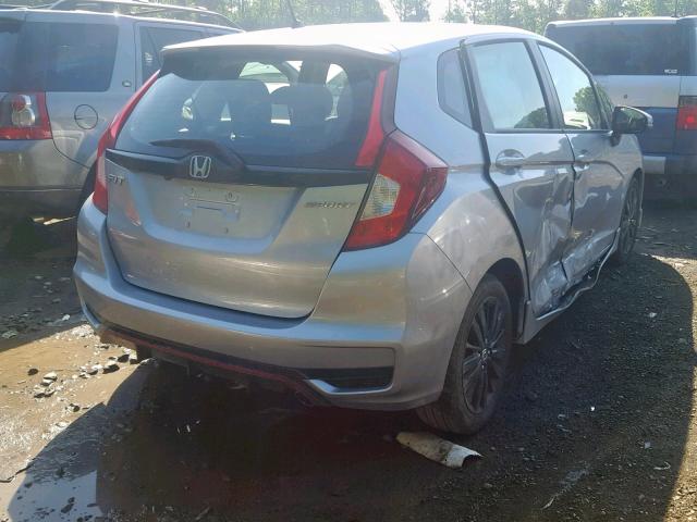 3HGGK5H62KM729892 - 2019 HONDA FIT SPORT SILVER photo 4