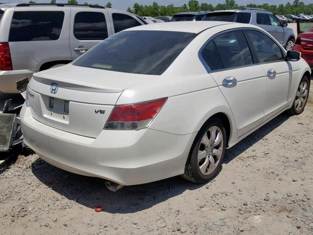 1HGCP36848A085665 - 2008 HONDA ACCORD EXL WHITE photo 4