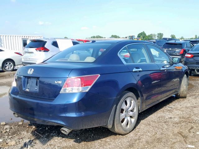 1HGCP36808A087624 - 2008 HONDA ACCORD EXL BLUE photo 4