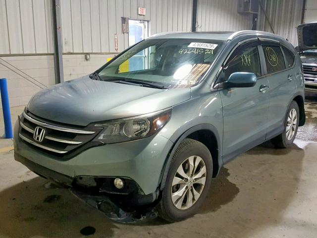 5J6RM4H75CL061104 - 2012 HONDA CR-V EXL BLUE photo 2