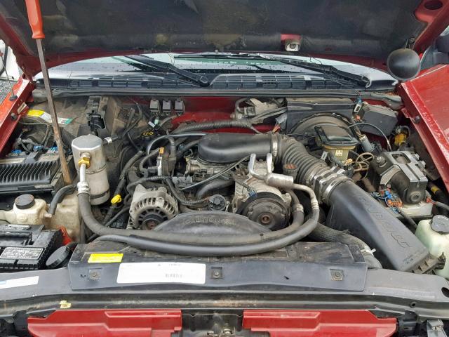 1GNDT13W6V2222415 - 1997 CHEVROLET BLAZER MAROON photo 7