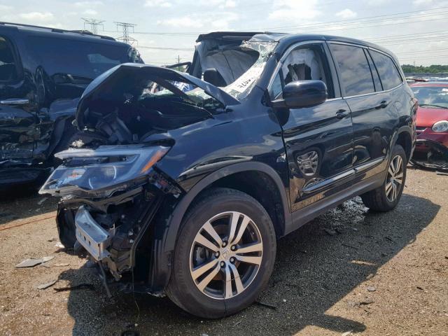 5FNYF6H71HB019966 - 2017 HONDA PILOT EXLN BLACK photo 2