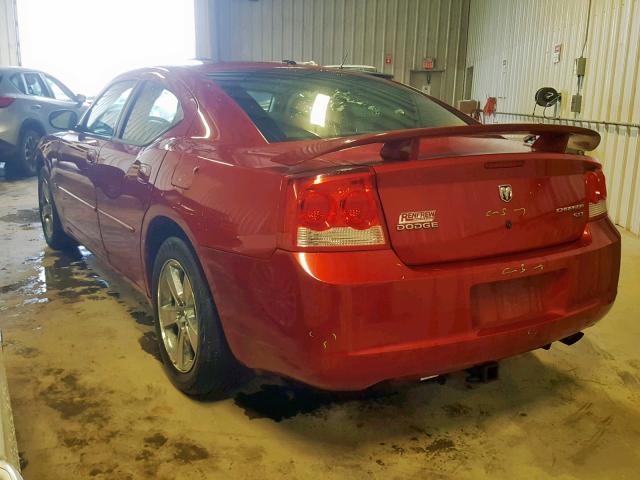 2B3KA33V89H552158 - 2009 DODGE CHARGER SX RED photo 3