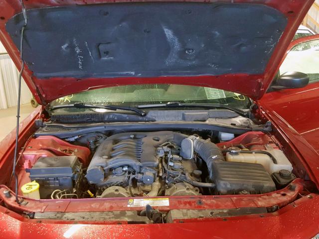 2B3KA33V89H552158 - 2009 DODGE CHARGER SX RED photo 7