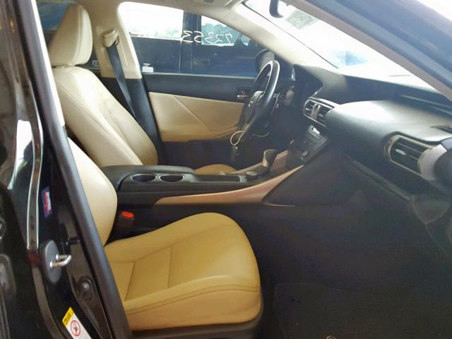 JTHBF1D21F5074367 - 2015 LEXUS IS 250 BLACK photo 5