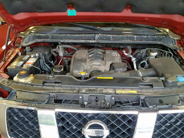 1N6AA07B54N522573 - 2004 NISSAN TITAN CREW RED photo 7