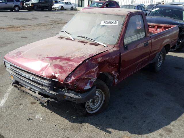 JT4RN81A2L0045007 - 1990 TOYOTA PICKUP 1/2 RED photo 2