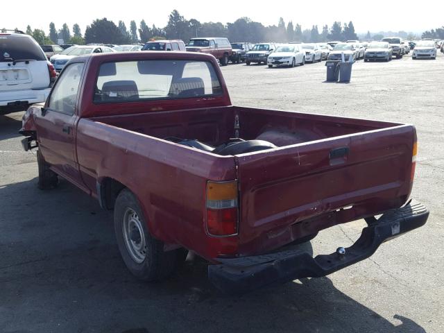 JT4RN81A2L0045007 - 1990 TOYOTA PICKUP 1/2 RED photo 3