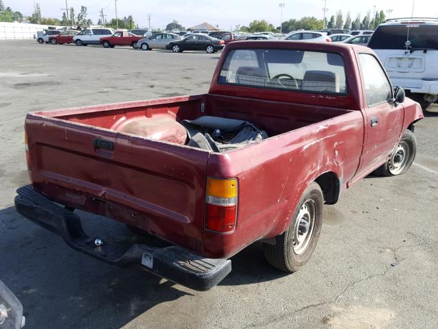 JT4RN81A2L0045007 - 1990 TOYOTA PICKUP 1/2 RED photo 4