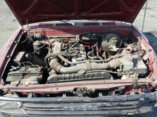 JT4RN81A2L0045007 - 1990 TOYOTA PICKUP 1/2 RED photo 7