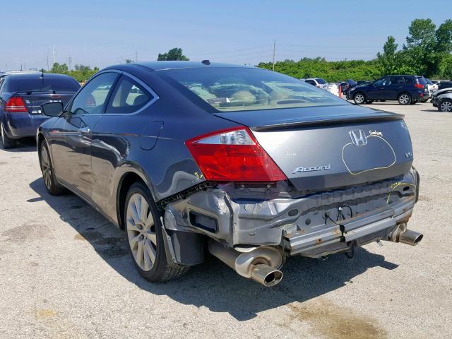 1HGCS2B83AA000786 - 2010 HONDA ACCORD EXL GRAY photo 3