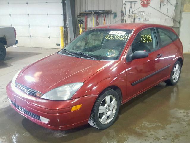 3FAFP31393R179794 - 2003 FORD FOCUS ZX3 RED photo 2