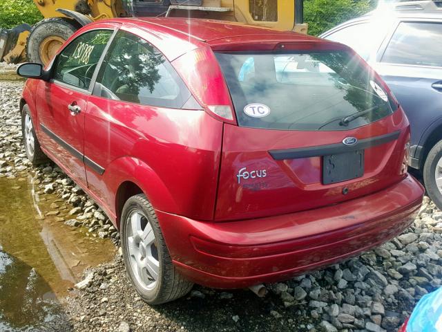 3FAFP31393R179794 - 2003 FORD FOCUS ZX3 RED photo 3