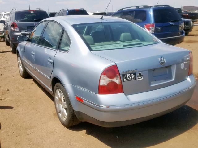 WVWTH63B72P177080 - 2002 VOLKSWAGEN PASSAT GLX 蓝色 照片 3