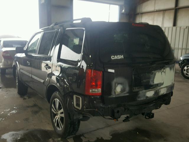 5FNYF38259B014337 - 2009 HONDA PILOT LX BLACK photo 3