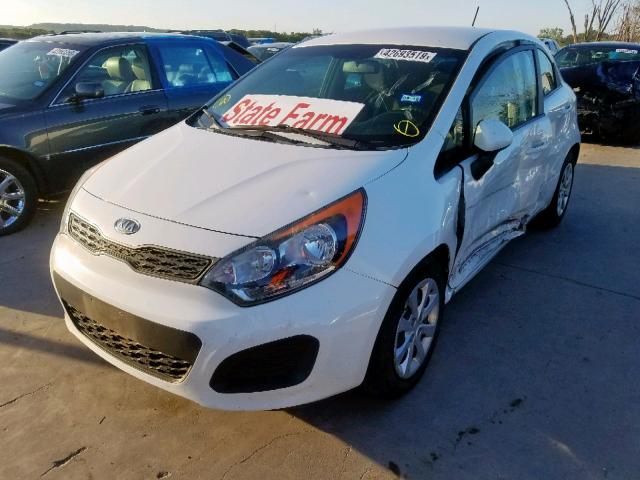 KNADM5A34C6064844 - 2012 KIA RIO LX WHITE photo 2