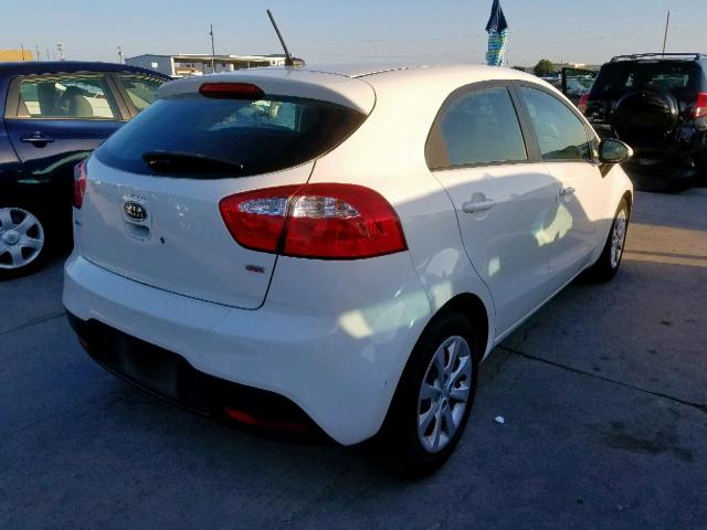 KNADM5A34C6064844 - 2012 KIA RIO LX WHITE photo 4