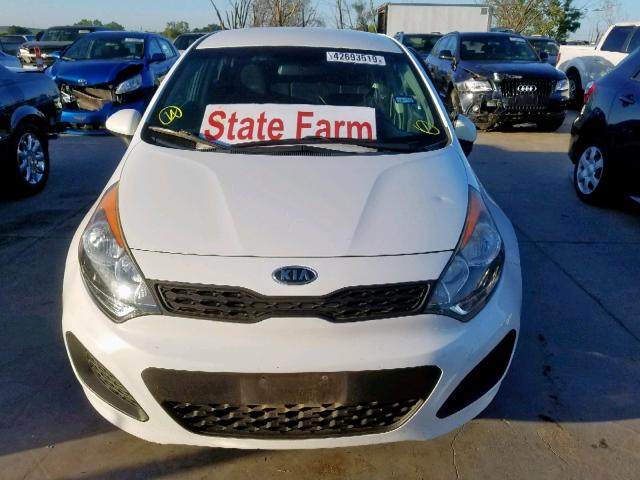 KNADM5A34C6064844 - 2012 KIA RIO LX WHITE photo 9