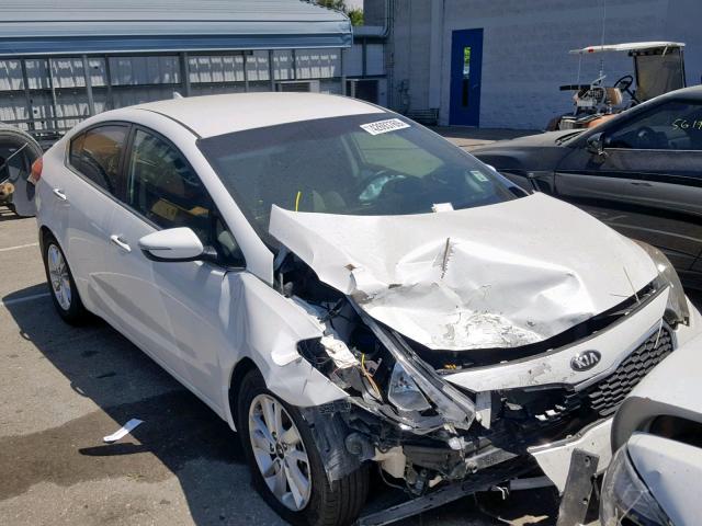 KNAFX4A82E5113974 - 2014 KIA FORTE EX WHITE photo 1