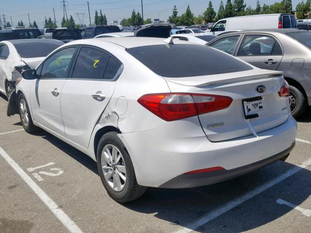 KNAFX4A82E5113974 - 2014 KIA FORTE EX WHITE photo 3