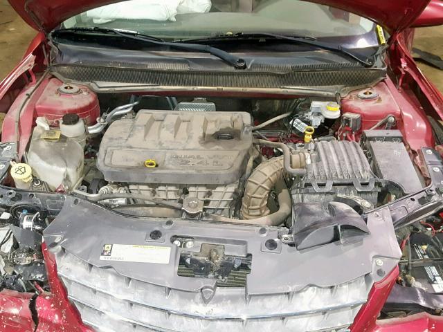 1C3LC56K88N162519 - 2008 CHRYSLER SEBRING TO RED photo 7