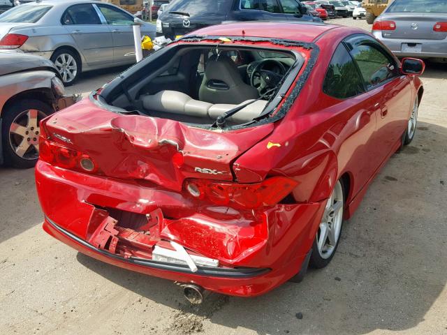 JH4DC53025S004630 - 2005 ACURA RSX TYPE-S RED photo 4