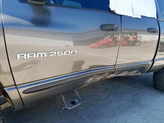 3D7KU28683G775895 - 2003 DODGE RAM 2500 S ნაცრისფერი ფოტო 9