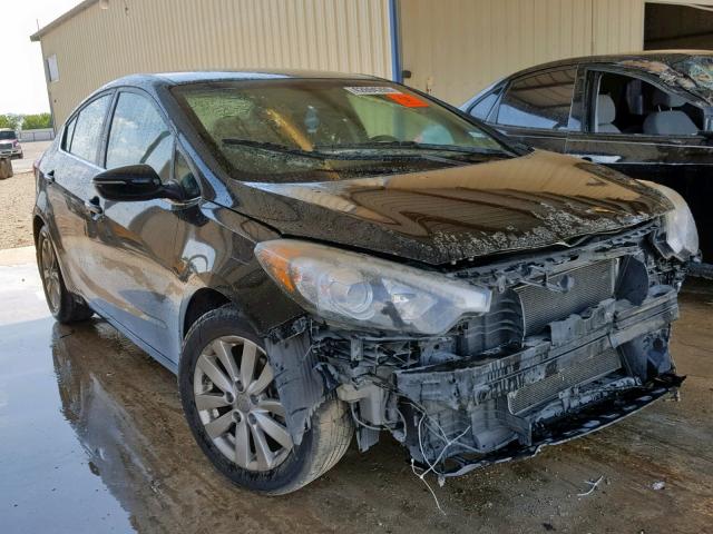 KNAFX4A80E5081347 - 2014 KIA FORTE EX BLACK photo 1