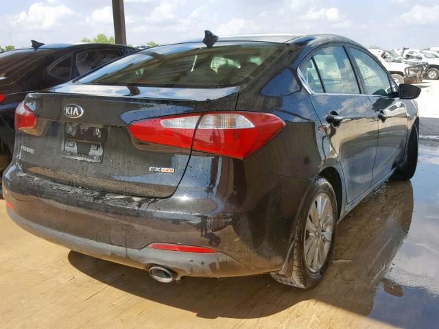 KNAFX4A80E5081347 - 2014 KIA FORTE EX BLACK photo 4