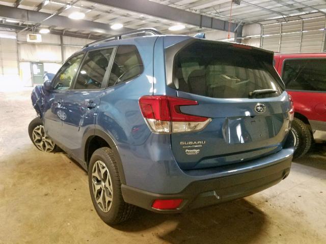 JF2SKAEC7KH537658 - 2019 SUBARU FORESTER P BLUE photo 3