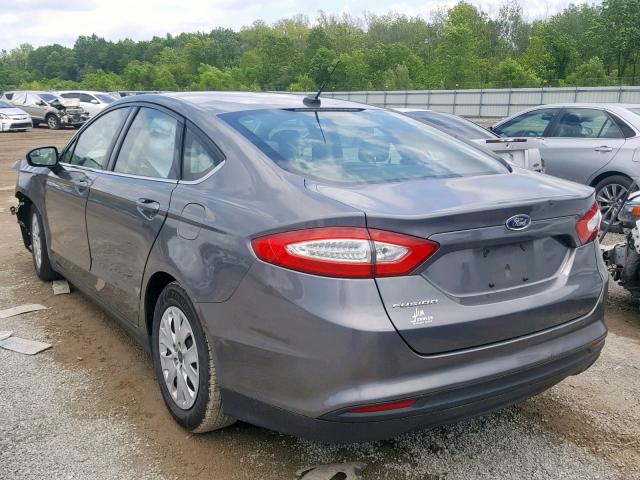 3FA6P0G74ER298414 - 2014 FORD FUSION S GRAY photo 3