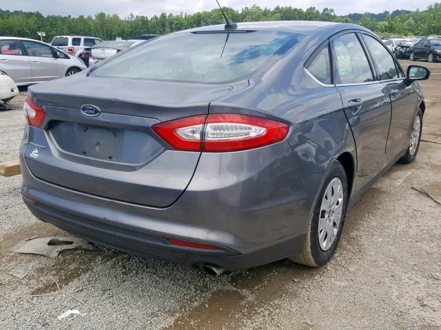 3FA6P0G74ER298414 - 2014 FORD FUSION S GRAY photo 4